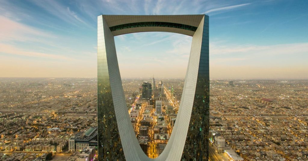 Sky Bridge in Riyadh - Aerial Views of the Cityscape