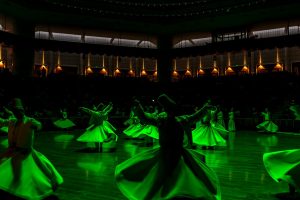 "Experience the mesmerizing spiritual journey of the Whirling Dervishes' hypnotic dance, a captivating blend of tradition and transcendence."