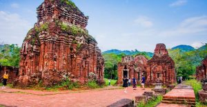 Discovering the ancient ruins during the My Son Discovery Tour and Cruise.